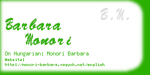 barbara monori business card
